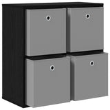 Sideboard with Drawer Black Oak 68.5 x 32 x 67 cm