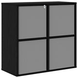 Sideboard with Drawer Black Oak 68.5 x 32 x 67 cm - Low Angle