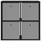Sideboard with Drawer Black Oak 68.5 x 32 x 67 cm - Rear View