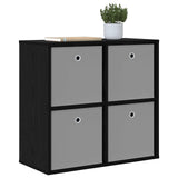 Sideboard with Drawer Black Oak 68.5 x 32 x 67 cm - Side View