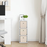 Sideboard with Drawer White 25.5 x 22 x 69.5 cm - Side View