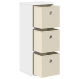Sideboard with Drawer White 25.5 x 22 x 69.5 cm - Top-Down View