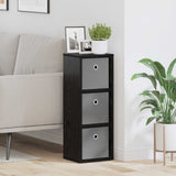 Sideboard with Drawer Black Oak 25.5 x 22 x 69.5 cm