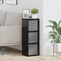 Sideboard with Drawer Black Oak 25.5 x 22 x 69.5 cm
