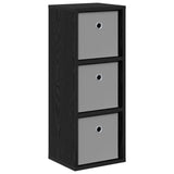 Sideboard with Drawer Black Oak 25.5 x 22 x 69.5 cm