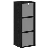 Sideboard with Drawer Black Oak 25.5 x 22 x 69.5 cm