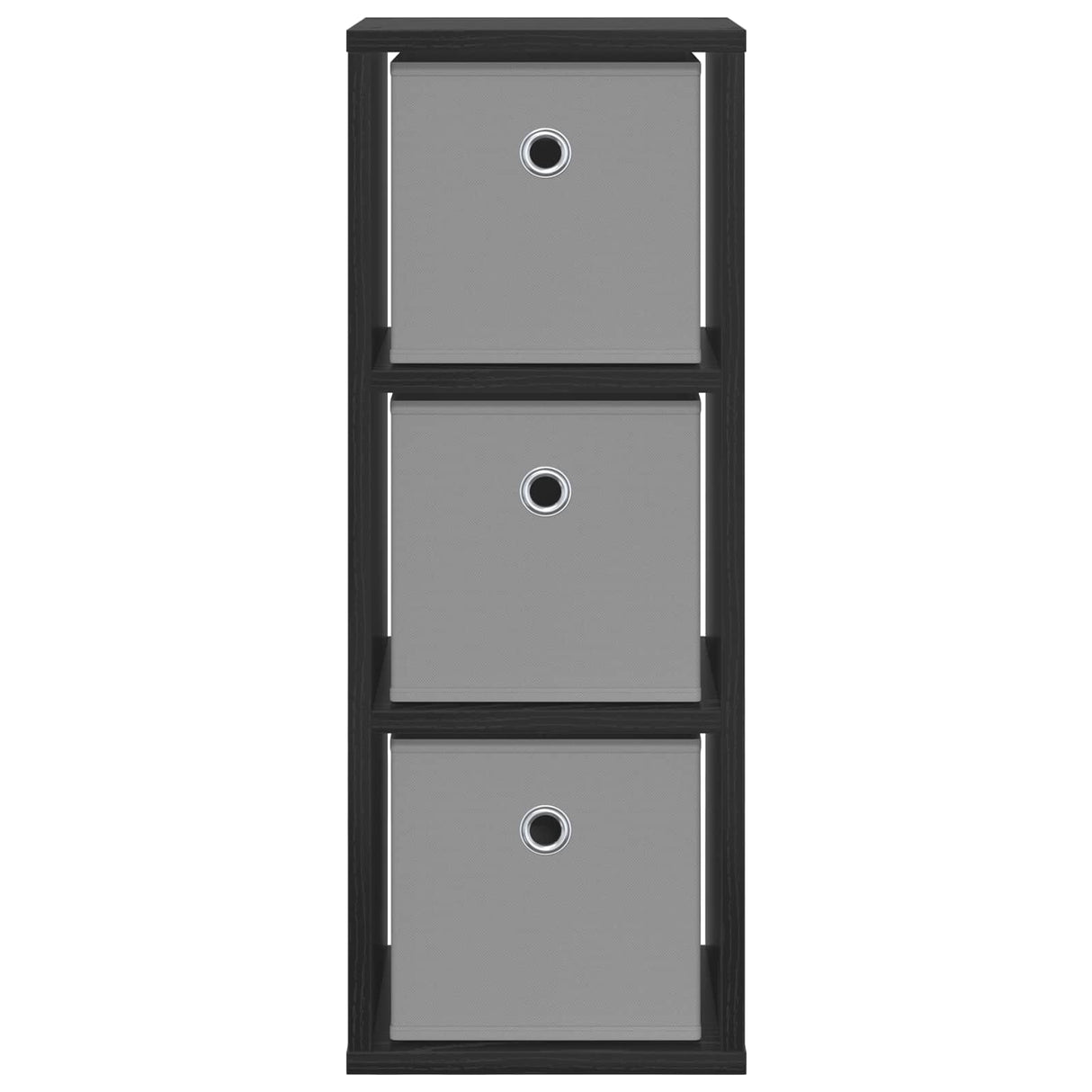 Sideboard with Drawer Black Oak 25.5 x 22 x 69.5 cm