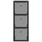 Sideboard with Drawer Black Oak 25.5 x 22 x 69.5 cm