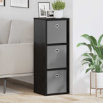 Sideboard with Drawer Black Oak 30.5 x 27 x 84.5 cm