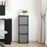 Sideboard with Drawer Black Oak 30.5 x 27 x 84.5 cm - Side View