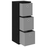 Sideboard with Drawer Black Oak 30.5 x 27 x 84.5 cm - Top-Down View