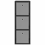 Sideboard with Drawer Black Oak 30.5 x 27 x 84.5 cm