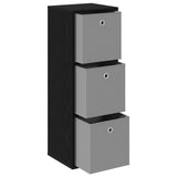 Sideboard with Drawer Black Oak 35 x 32 x 99.5 cm - Top-Down View