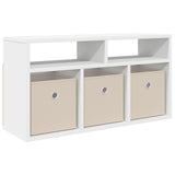 Lowboard with Drawer White 72 x 22.5 x 38 cm - Front View