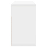 Lowboard with Drawer White 72 x 22.5 x 38 cm - Close-Up Angle