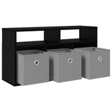 Lowboard with Drawer Black Oak 72 x 22.5 x 38 cm - 45-Degree Angle