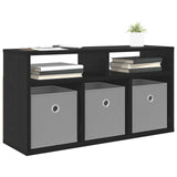 Lowboard with Drawer Black Oak 72 x 22.5 x 38 cm