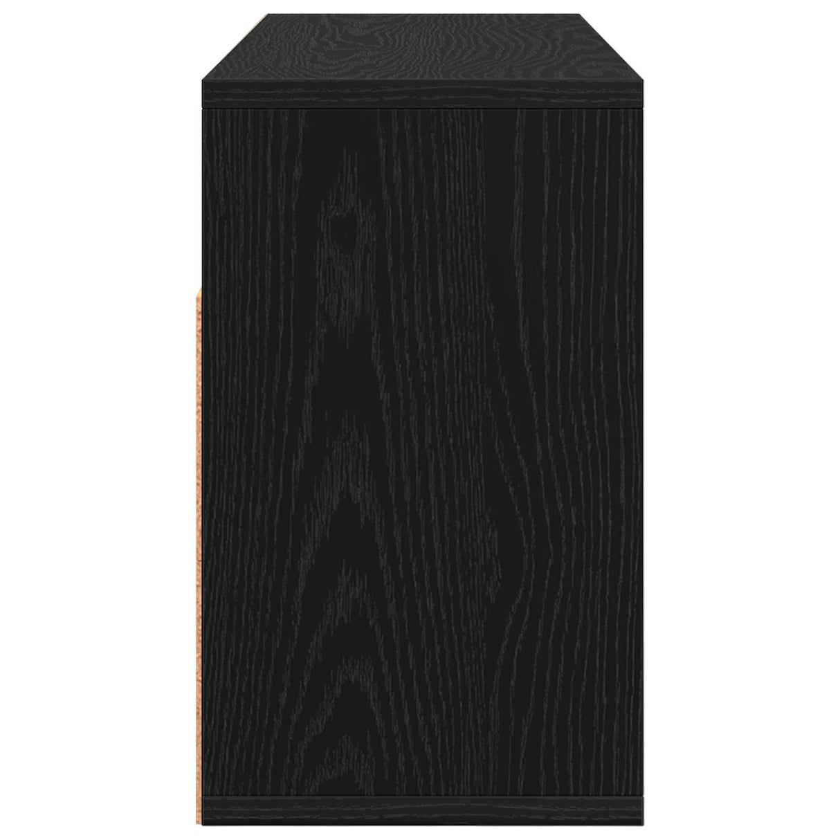 Lowboard with Drawer Black Oak 72 x 22.5 x 38 cm