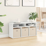 Lowboard with Drawer White 87 x 27.5 x 43 cm - Top-Down View