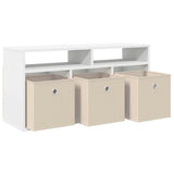 Lowboard with Drawer White 87 x 27.5 x 43 cm - 45-Degree Angle