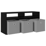Lowboard with Drawer Black Oak 87 x 27.5 x 43 cm