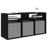 Lowboard with Drawer Black Oak 87 x 27.5 x 43 cm