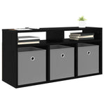 Lowboard with Drawer Black Oak 87 x 27.5 x 43 cm