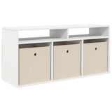 Lowboard with Drawer White 102 x 32 x 48.5 cm - Front View