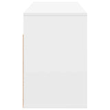 Lowboard with Drawer White 102 x 32 x 48.5 cm - Close-Up Angle