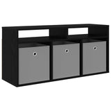 Lowboard with Drawer Black Oak 102 x 32 x 48.5 cm