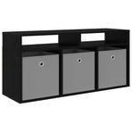 Lowboard with Drawer Black Oak 102 x 32 x 48.5 cm