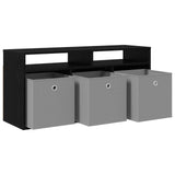 Lowboard with Drawer Black Oak 102 x 32 x 48.5 cm