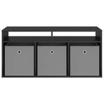 Lowboard with Drawer Black Oak 102 x 32 x 48.5 cm