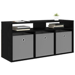 Lowboard with Drawer Black Oak 102 x 32 x 48.5 cm