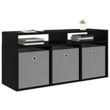 Lowboard with Drawer Black Oak 102 x 32 x 48.5 cm