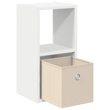 Bedside Table 2 pcs White 25.5 x 22 x 49.5 cm Engineered Wood - 45-Degree Angle
