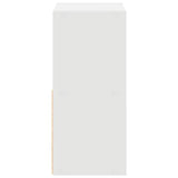 Bedside Table 2 pcs White 25.5 x 22 x 49.5 cm Engineered Wood
