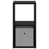 Bedside Table with Drawer 2 pcs Black Oak 25.5 x 22 x 49.5 cm