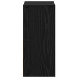 Bedside Table with Drawer 2 pcs Black Oak 25.5 x 22 x 49.5 cm