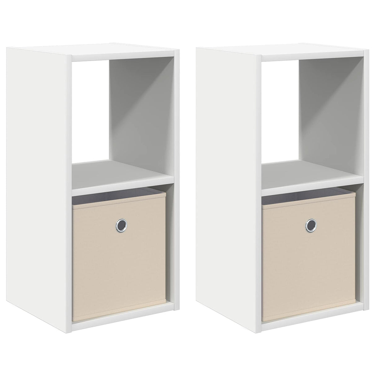 Bedside Table 2 pcs White 30.5 x 27 x 59.5 cm Engineered Wood