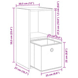 Bedside Table 2 pcs White 30.5 x 27 x 59.5 cm Engineered Wood