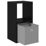 Bedside Table with Drawer 2 pcs Black Oak 30.5 x 27 x 59.5 cm - 45-Degree Angle