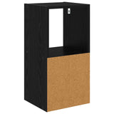 Bedside Table with Drawer 2 pcs Black Oak 30.5 x 27 x 59.5 cm - Low Angle