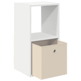 Bedside Table 2 pcs White 35 x 32 x 68.5 cm Engineered Wood - 45-Degree Angle