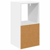 Bedside Table 2 pcs White 35 x 32 x 68.5 cm Engineered Wood - Low Angle