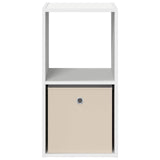 Bedside Table 2 pcs White 35 x 32 x 68.5 cm Engineered Wood - Rear View