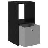 Bedside Table 2 pcs Black Oak 35 x 32 x 68.5 cm Engineered Wood - 45-Degree Angle