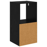 Bedside Table 2 pcs Black Oak 35 x 32 x 68.5 cm Engineered Wood
