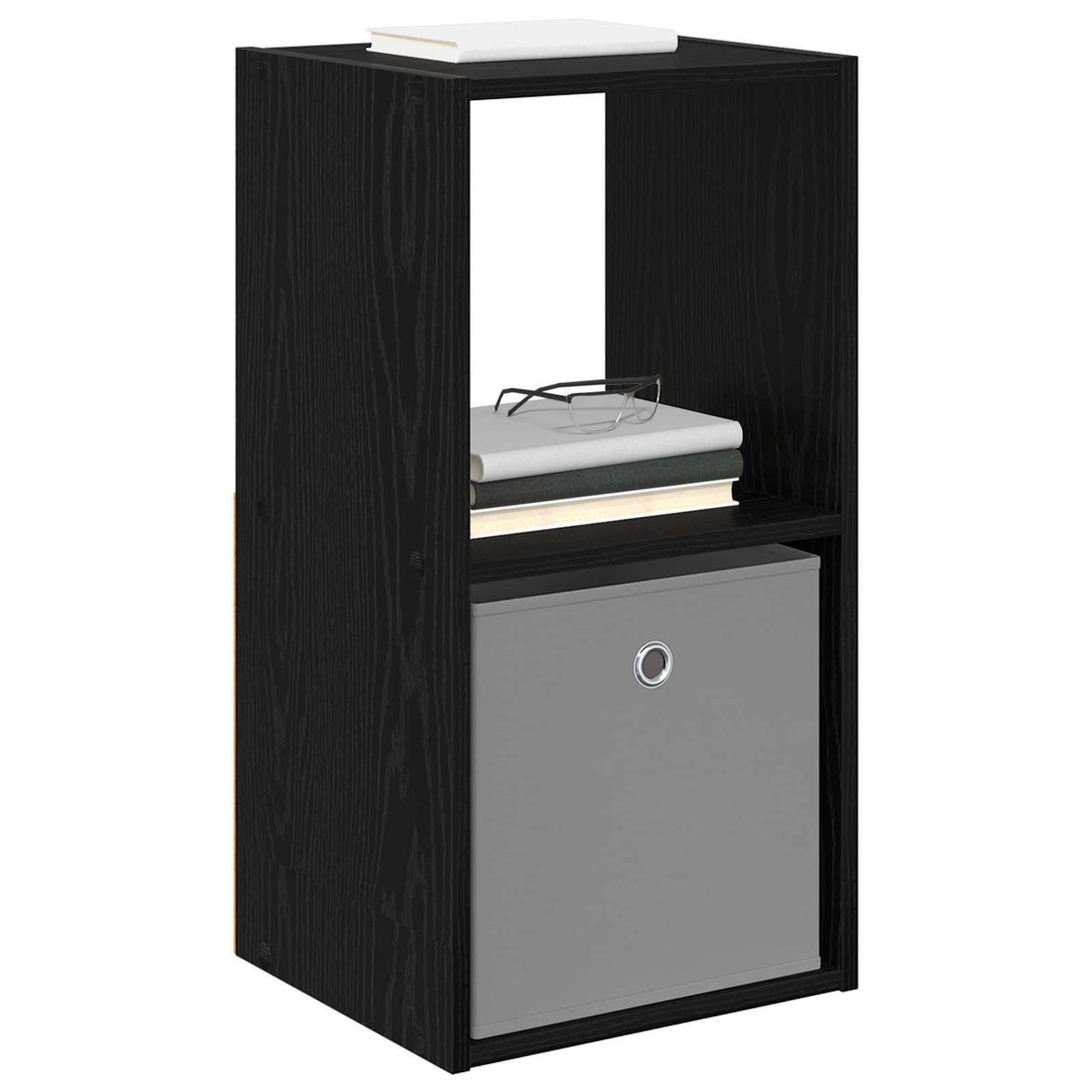 Bedside Table 2 pcs Black Oak 35 x 32 x 68.5 cm Engineered Wood