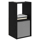 Bedside Table 2 pcs Black Oak 35 x 32 x 68.5 cm Engineered Wood